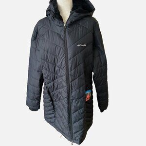 NWT Columbia Heavenly Long Hooded Jacket Black XXL